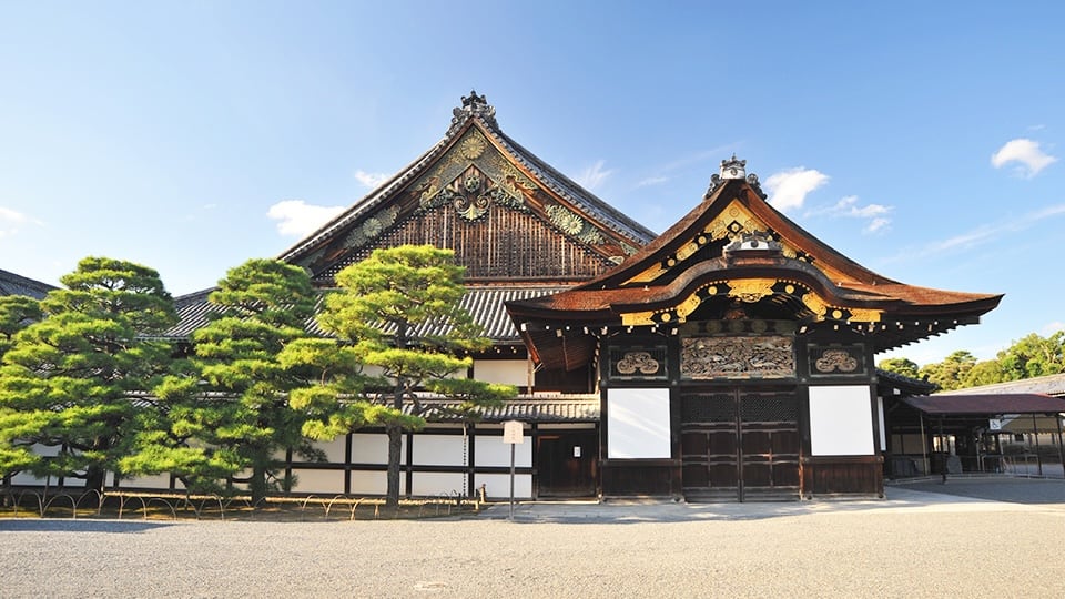 An ornate building with a wooden roof.